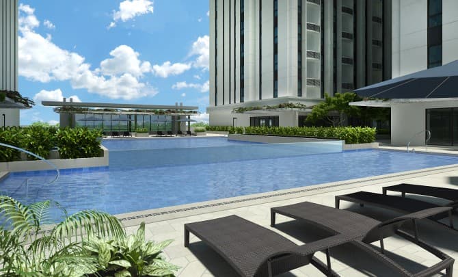 Condo at The Sapphire Bloc, Ortigas Center — pool access