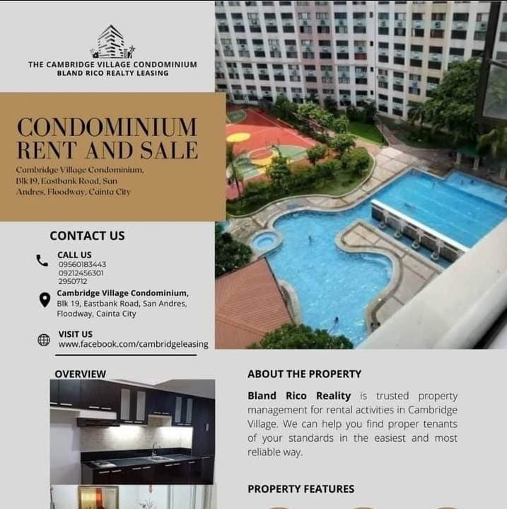 Cambridge Village Condominium for Sale Units at Half a Price!